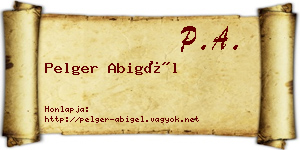 Pelger Abigél névjegykártya