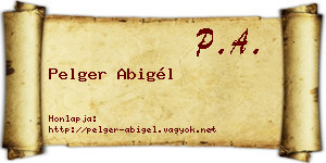 Pelger Abigél névjegykártya